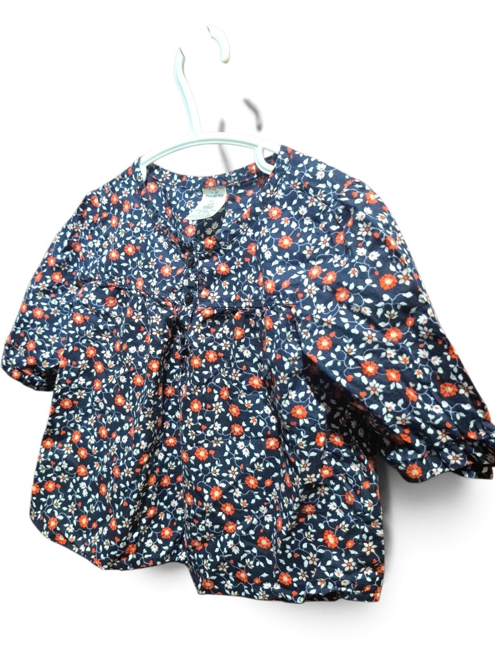 OshKosh B'gosh Navy Floral Long-Sleeve Blouse